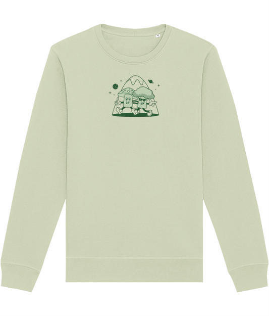 Classic Green Psychedelic Nature Sweatshirt